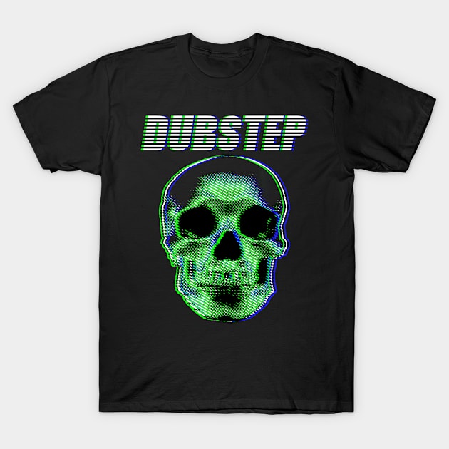 Trippy Dubstep Skull T-Shirt by BIGUP